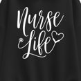 thumbnail image 2 of Instant Message - Nurse Life Oversized Fleece Hoodie Sweatshirt, 2 of 5