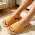 thumbnail image 2 of SAWOBUUN Women Cloth Slippers Non Slip Open Toe Soft Sole Home Slippers Breathable Lightweight Summer Home Shoes, 2 of 6