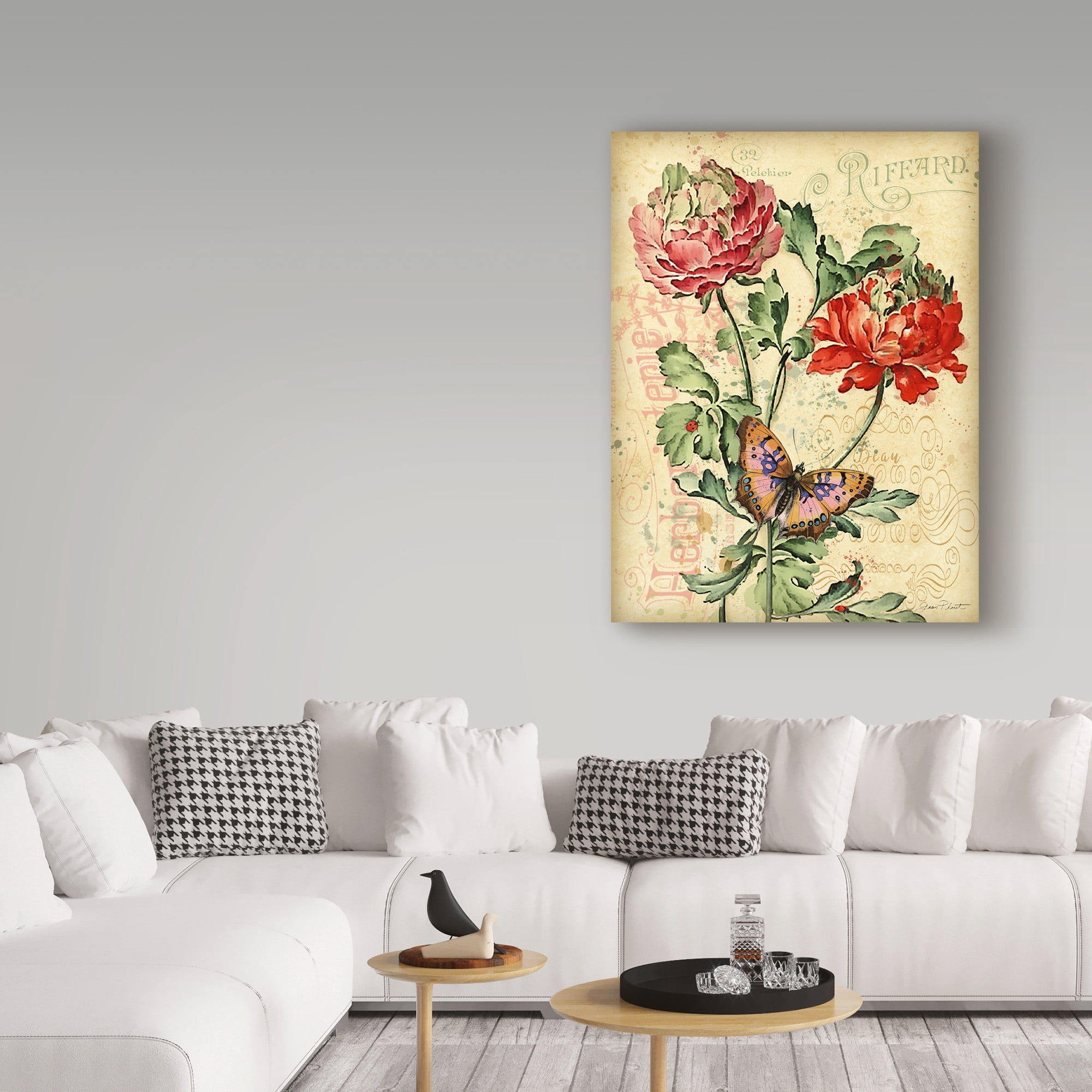 Trademark Fine Art 'French Florals 3' Canvas Art by Jean Plout