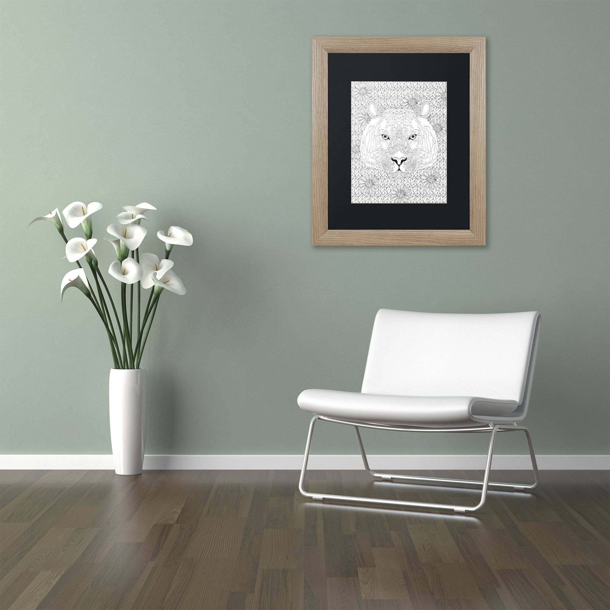Trademark Fine Art "Animals 27" Canvas Art by Hello Angel, Black Matte, Birch Frame