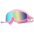 thumbnail image 2 of Gafas de natación Gafas de natación Gafas ajustables de gran tamaño para adultos con Enchapado rosa en bolsa, 2 of 9
