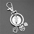 thumbnail image 3 of Llavero De Acero Inoxidable Lindo Gato Garra Corazón Personalizado Grabado Llavero Regalo De Cumpleaños Monstrate HA023634-00, 3 of 5