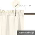 thumbnail image 4 of Yesfashion Cafe Curtains,100% Water Repellent Soft Fabric Short Curtains with Embossed Bubble Textured for Kitchen Bathroom, Set of 2, 4 of 8