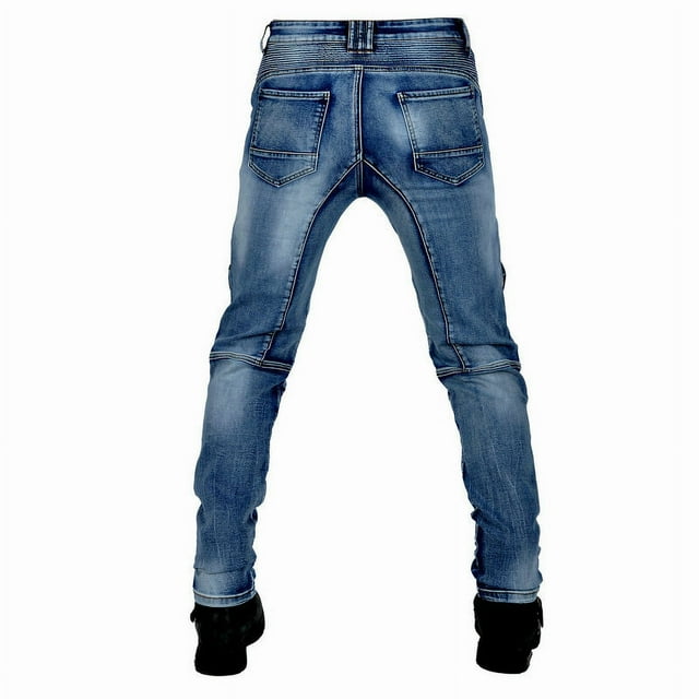 Pantalones vaqueros retro para motocicleta para hombre, pantalones para andar en bicicleta, resistentes al desgarro, de Kevlar, elásticos, para carreras, todoterreno y transpirables