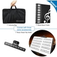 thumbnail image 6 of Music stand, 2 in 1 Dual-Use Folding Sheet Music Stand & Desktop Book Stand with Portable Carrying Bag, Sheet Music Folder & Clip Holder (Black), 6 of 7