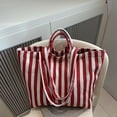 thumbnail image 6 of Uobin Stylish Minimalist Casual Large Capacity Striped Tote For Everyday Use Spacious Carryall, 6 of 9