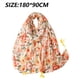 thumbnail image 4 of Bufanda bohemia para mujer, ligera, con estampado floral, chal con flecos, moda otoño-invierno, 4 of 7