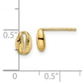 thumbnail image 3 of Finest Gold 14K Yellow Gold Polished Shell Post Earrings, 3 of 3
