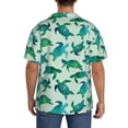 thumbnail image 3 of Sikiie Green Sea Turtle Men's Wrinkle Free Untucked Cuban Shirt Business Casual Button Down Shirts Short Sleeve ShirtSmall, 3 of 5