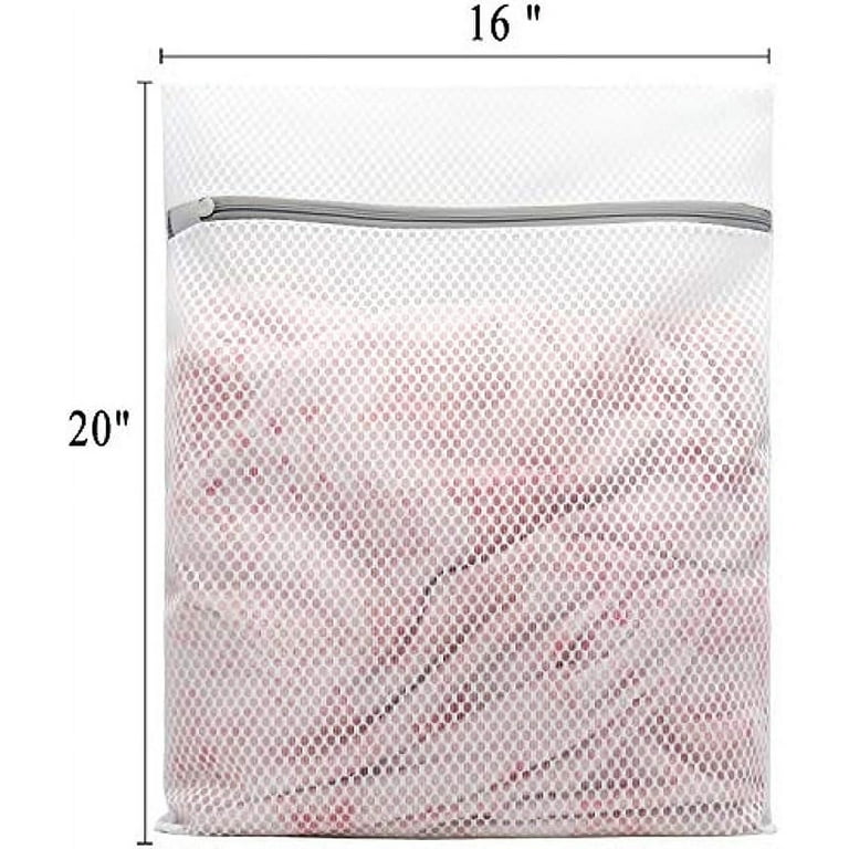 3Pcs Durable Honeycomb Mesh Laundry Bags for Delicates 16 x 20