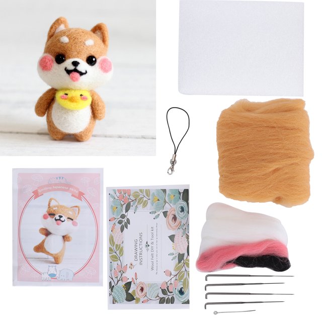 Fieltro De Lana, Kit De Fieltro Portátil Para Principiantes Sin Impurezas Para Cumpleaños Y Navidad