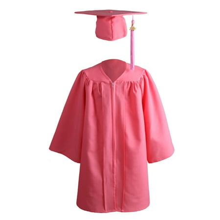 Girls Boys Kindergarten Graduation Cap and Gown Set 2024 Pink Cap and Gown Set 30
