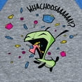 thumbnail image 3 of Invader ZIM - GIR Eating Candy - WHACHOOSAY - Toddler And Youth Raglan Graphic T-Shirt, 3 of 4