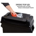 thumbnail image 4 of Tall trash can with rotating lid, 23 gallons, space-saving slim design, easy to remove trash bags, with handle for easy carrying, suitable for indoor/outdoor use, plastic, black, 1 piece., 4 of 7
