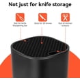 thumbnail image 4 of Knife Block without Knives, Universal Knife Block, Detachable Knife Holder, Space Saver Knife Storage Holder with Scissors Slot, Sharpening Bar Slot, Kitchen Knife Holder Black, 4 of 4
