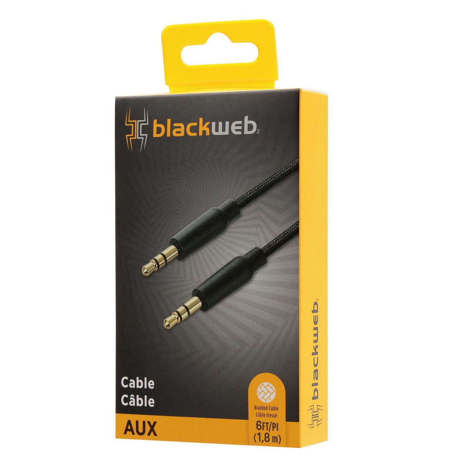 blackweb 6 FT Auxillary Cable (Black)