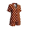 thumbnail image 5 of yillto Pajamas Set for Women Short Sleeve Sleepwear Pjs Shorts Lounge Ruffle Sets Soft Nightwear S-XXL, 5 of 6