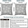 thumbnail image 4 of Light Grey Gray White Winter Snowflakes Pillow Covers 20x20 Set of 2 Christmas Decorative Throw Pillows Outdoor Farmhouse Xmas Holiday Seasnoal Pillowcases Cushion Case Decor for Home Sofa Couch Bed, 4 of 4