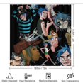 thumbnail image 2 of Gorillaz Shower Curtain Set 4 Piece, Set Bathroom Sets with Rugs(Bath Mat,U Shape Mat Toilet Lid Cover Mat) Durable Bathroom Decor, 2 of 8