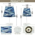 thumbnail image 3 of BZSMCE Table Lamp Creative Ocean Wave Shells in Blue Pattern Simple Pattern Night Light, 3 of 8
