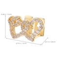 thumbnail image 2 of Double Heart Copper Tooth Grill Rhinestone Teeth Grill for Women Men Comfortable for Party and Daily Use, 2 of 8