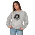 thumbnail image 4 of Whale Compass Free Spirit Animal Women Crewneck Sweatshirt Brisco Brands S, 4 of 6