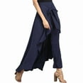 thumbnail image 4 of Women's High Waist Wide Leg Pants High Waist Trousers Chiffon Pants, 4 of 4