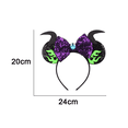 thumbnail image 2 of Diadema con orejas de ratón para mujer y niña, accesorios para el cabello con lazo de lentejuelas, diadema de Halloween con purpurina, 2 of 5