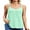 Light Green, variant on Sociala Women's Eyelet Camisole with Removable Padding S-3XL Flowy Cami Shirts