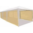thumbnail image 5 of (8' x 20') (Beige) HD Mesh Tarp Net Sun Shade Fence Screen Patio 8X20 (Finished Size 7'.6 X 19'.6), 5 of 5