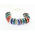 thumbnail image 5 of U8MO 100 Silver Crystal Rhinestone Rondelle Spacers Beads 6mm 8mm 10mm Colour Choice-10mm-Mixed Color, 5 of 9