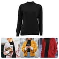 thumbnail image 4 of 1 PC Women Base Shirt Camisa de lana de manga larga Ropa de punto femenina para otoño invierno, 4 of 5