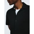 thumbnail image 4 of Free Assembly Men's Cotton Button Front Polo Shirt with Short Sleeves, Sizes S-3XL, 4 of 5