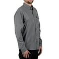 thumbnail image 2 of Realtree Men's Long Sleeve Guide Shirt, Performance Fishing Button Up Top in Foghorn Gray, Sizes S-3XL, 2 of 9