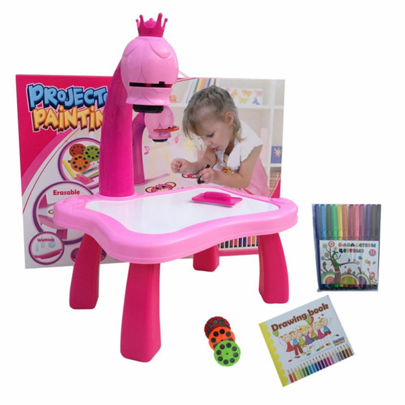 Kids Drawing Projector Table, Trace and Draw Projector Toy with Light