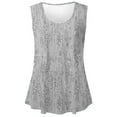 thumbnail image 5 of ZQUUVOU Women's Sleeveless Tops Vintage Floral Printed Boho Casual Round Neck T Shirt Tank Loose Tunic Blouse Gray, 5 of 5
