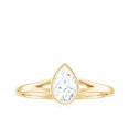 thumbnail image 4 of Rosec Jewels 5x7mm Lab Grown Diamond Bezel Setting Engagement Ring - EF-VS Quality, 10K Yellow Gold, US 7.00, 4 of 8