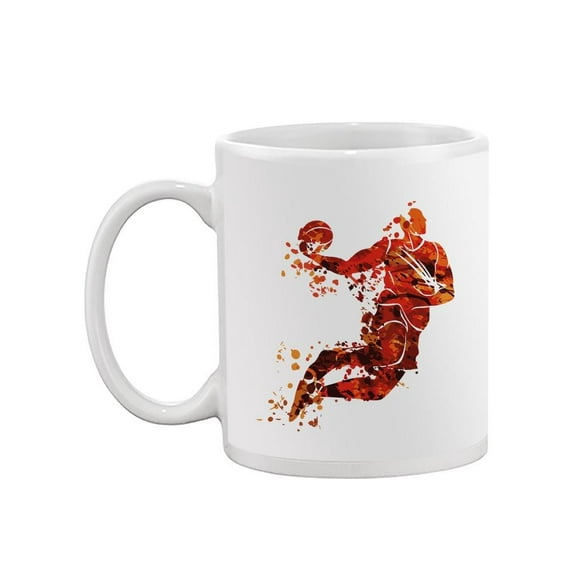 Basketball Plater Watercolor Mug - SPIdeals Designs,