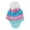 Blue, variant on Grand Sierra Toddler (2-4) Lined Striped Winter Hat with Ear Flaps