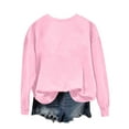 thumbnail image 6 of asdoklhq Cozy Sweaters for Women's Christmas merry round-neck loose sweatshirt long-sleeved top hoodless sweatshirt Pink 2X, 6 of 7