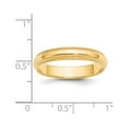 thumbnail image 4 of 14k Yellow Gold 4mm Milgrain Half Round Wedding Band Size 4.5, 4 of 5