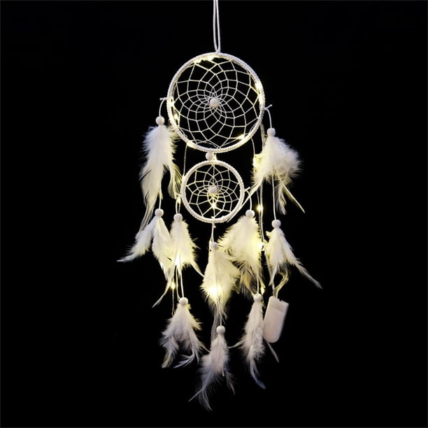 Fiudx Liquidación de ofertas flash Adornos creativos de carillón de viento para atrapar sueños, bonitos adornos, regalos de cumpleaños, decoración de boda, red para colgar en la casa, habitación, coc