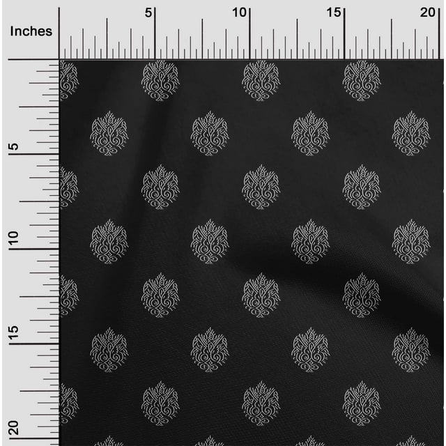 oneOone Tissu Polyester Lycra Imprimé Floral par Yard 56 Pouces de Large