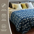thumbnail image 5 of Catalonia Fleece Throw Blanket for Couch, Lightweight All Seasons Soft Cozy Moroccan Blanket for Home Living Room Decorative, 50'' x 60'', Blue, 5 of 7