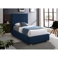 thumbnail image 4 of Meridian Furniture Lit Jumeau en Lin Texturé Bleu Marine, 4 of 18
