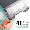 thumbnail image 4 of Balichun Nugget Ice Maker Countertop, Pebble Ice Maker Machine with Soft Chewable Ice, 41lbs/24H, Self-Cleaning, One-Click Operation, Stainless Steel, Crushed Ice Maker for Home Kitchen Office, 4 of 12