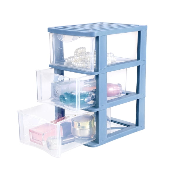 IFANLANDOR 3 Drawer Plastic Storage Tower Small Dresser with Drawers 5.3 X 6.8 X 9 Inch