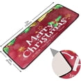 thumbnail image 2 of SKYSONIC 2'X6' Merry Christmas Red Runner Rug with Rubber Backing, New Years Bell Non Slip Entryway Rug Runner Washable Soft Area Rug Carpet for Hallway Bedroom Kitchen Decor, 2 of 6