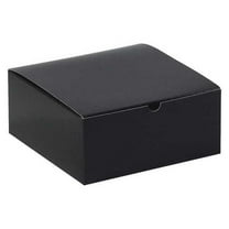 Box Partners GB883BK 8 in. x 8 in. x 3.5 in. Black Gloss Gift Boxes