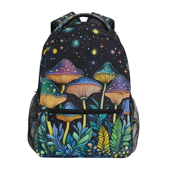 ALAZA Mushroom Forest Pattern School Backpack Elementary Stylish Bookbag Laptop Bags Travel Daypack